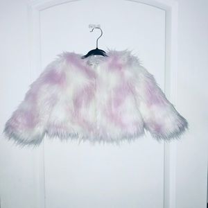 Pink & White Fur Coat